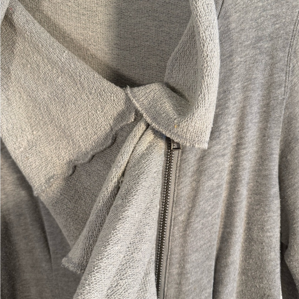 Mystree Light Gray Ruffle Cardigan - Picture 7 of 8